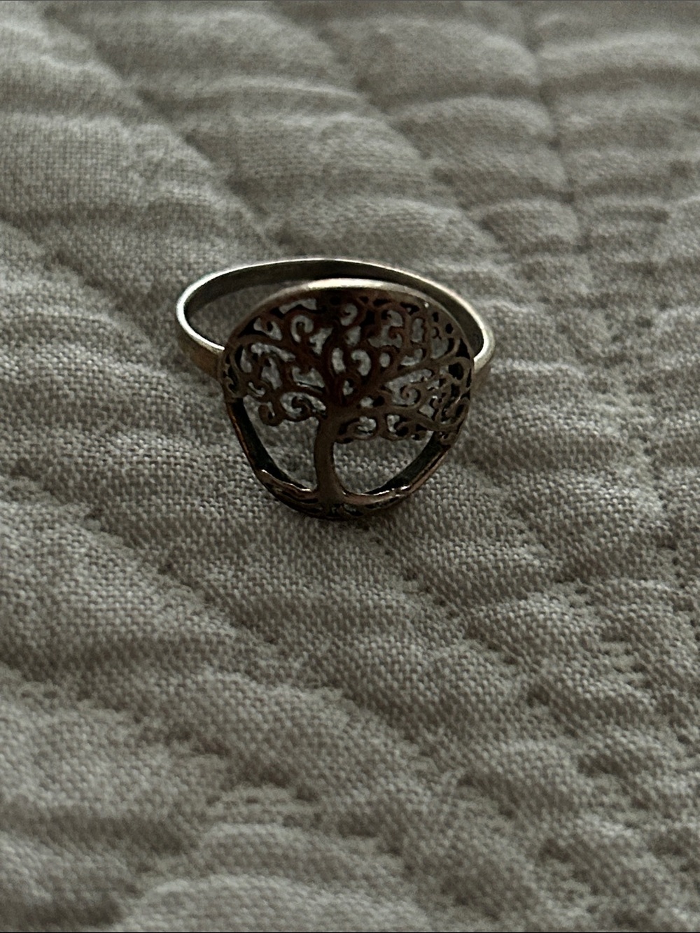 Silver Tree of Life Ring - Elegant Women's Jewelry size 8/9